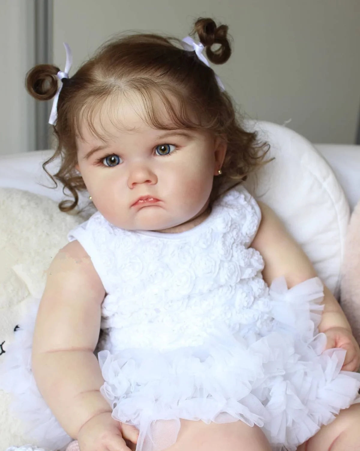 BZDOLL Realistic 60cm 24inch Soft Silicone Reborn Baby Doll With 3D-painting Skin and Vascular Vein Handmade Girl Birthday Gift