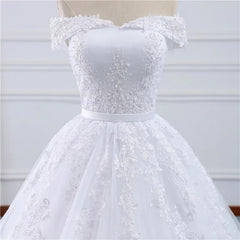 White Ball Gown Bridal Dress mariage Vintage Muslim Plus Size Lace