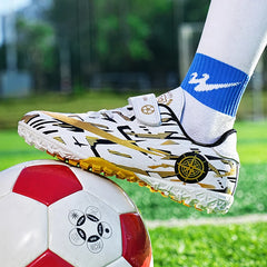 YISHEN Soccer Shoes Kids Football Shoes TF/FG Cleats Grass Training Sport Footwear