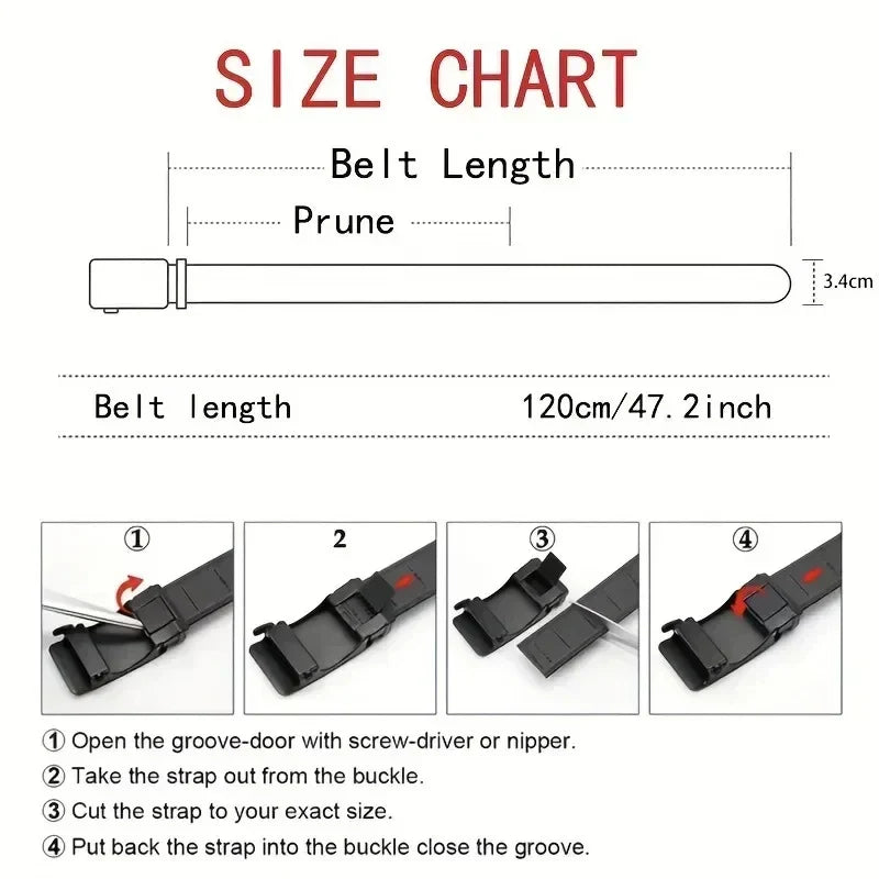 Automatic Buckle Belt Canvas Tactical Workwear Casual Outdoor Military Training Pants Belt Men Fashionable Multifunctional Belt