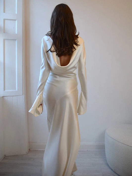 Evening Dresses: Elegant Dress Women Long Sleeve Dress Bodycon