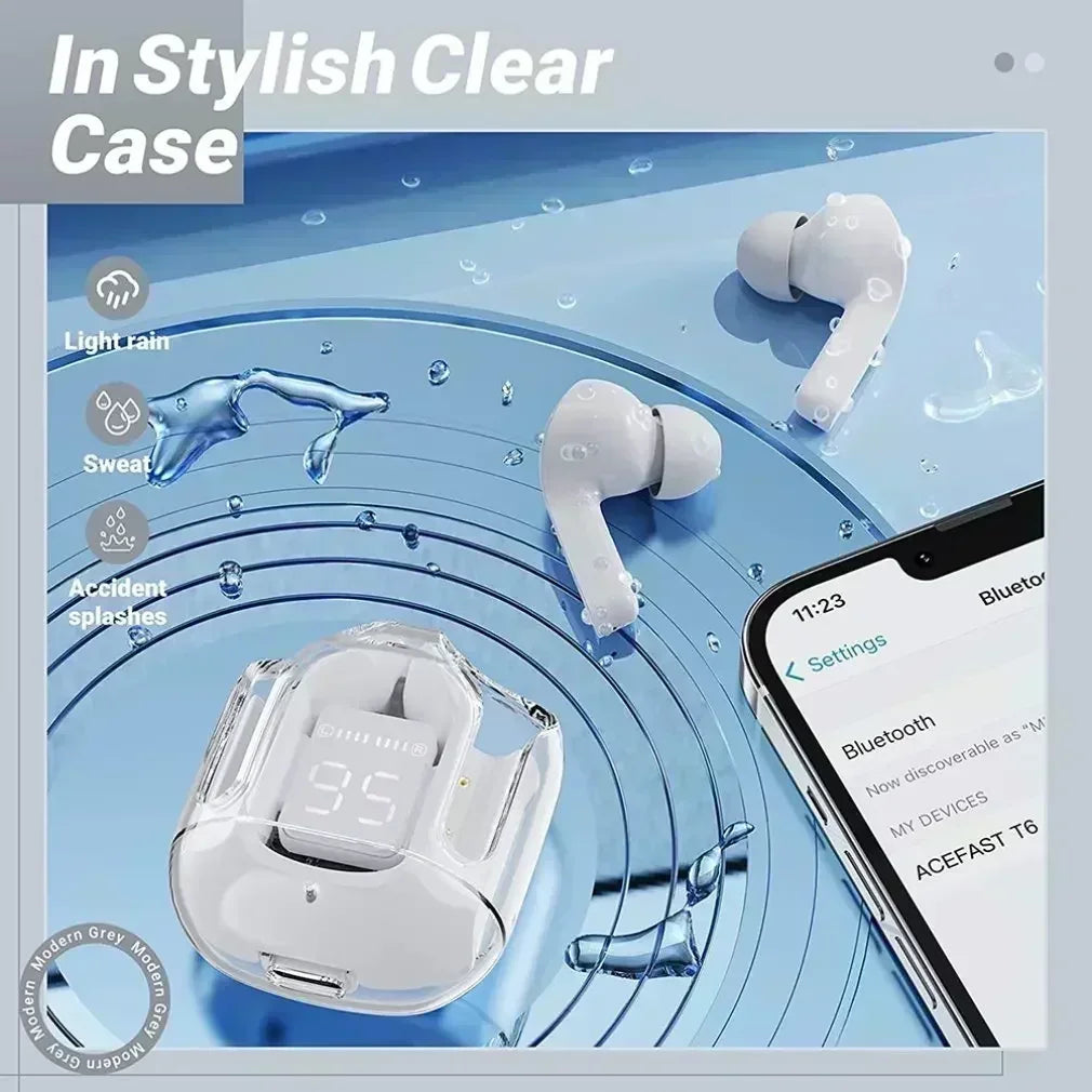 Original T2 TWS Transparent Wireless Bluetooth Headset HIFI Sound Wireless Earphones Bluetooth 5.3
