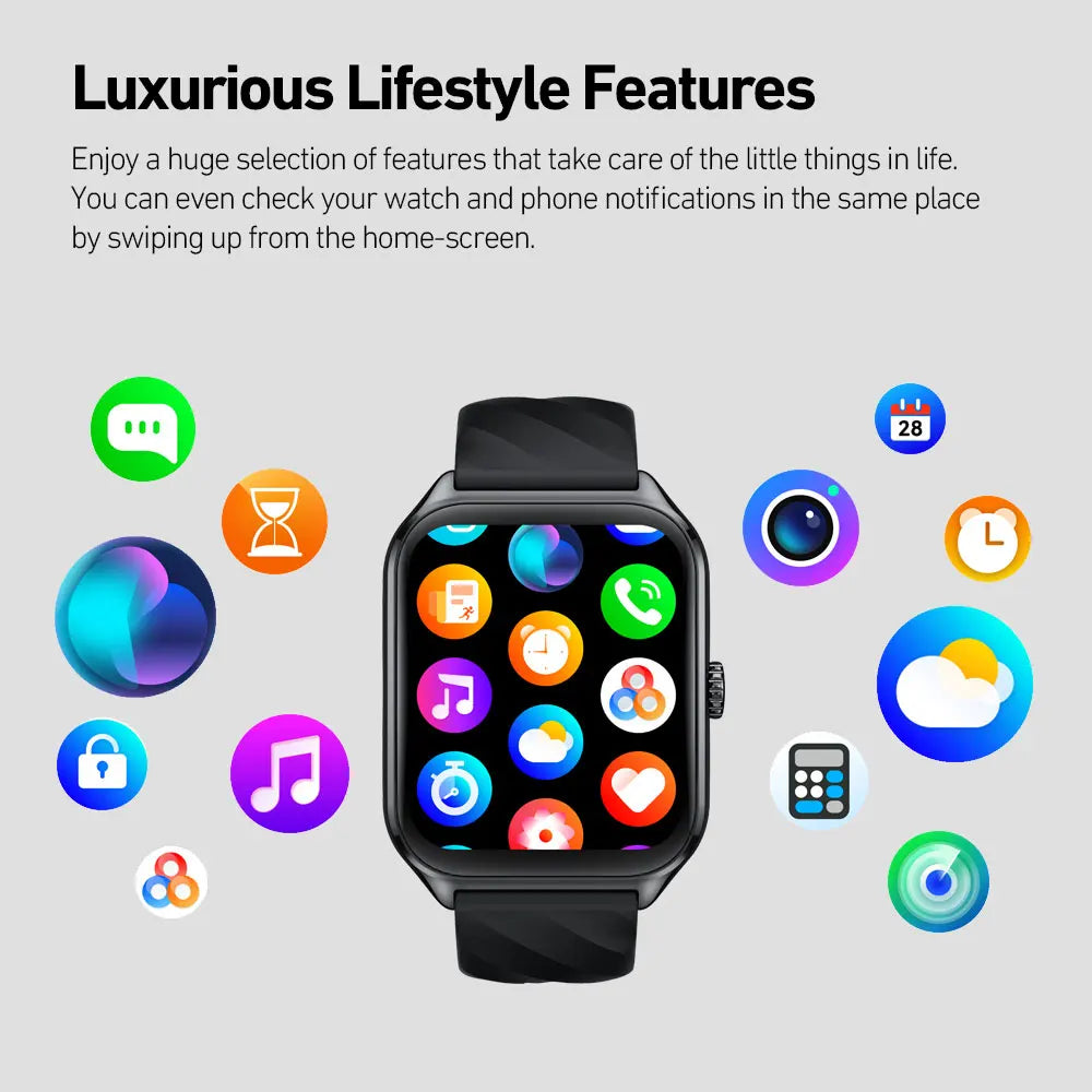 Zeblaze GTS 4 Voice Calling Smart Watch 1.94" HD AMOLED Display 100+ Sports Modes Heart Rate SpO2 Health Monitoring Smartwatch