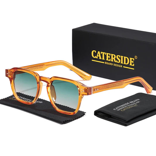 CATERSIDE Square Fashion Sunglasses Men Core Insert Temple Luxury Brand Sun Glasses Women Travel Beach Party Festival Gifts
