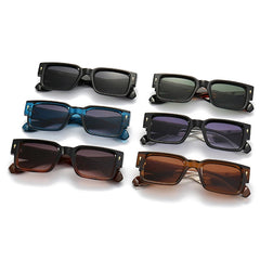 Men Sunglasses Vintage Punk Gradient Women Trending Dark Green Sunglasses