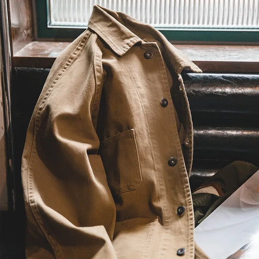 Amekaji Jacket Men's American Casual Vintage 4 Pockets Jackets