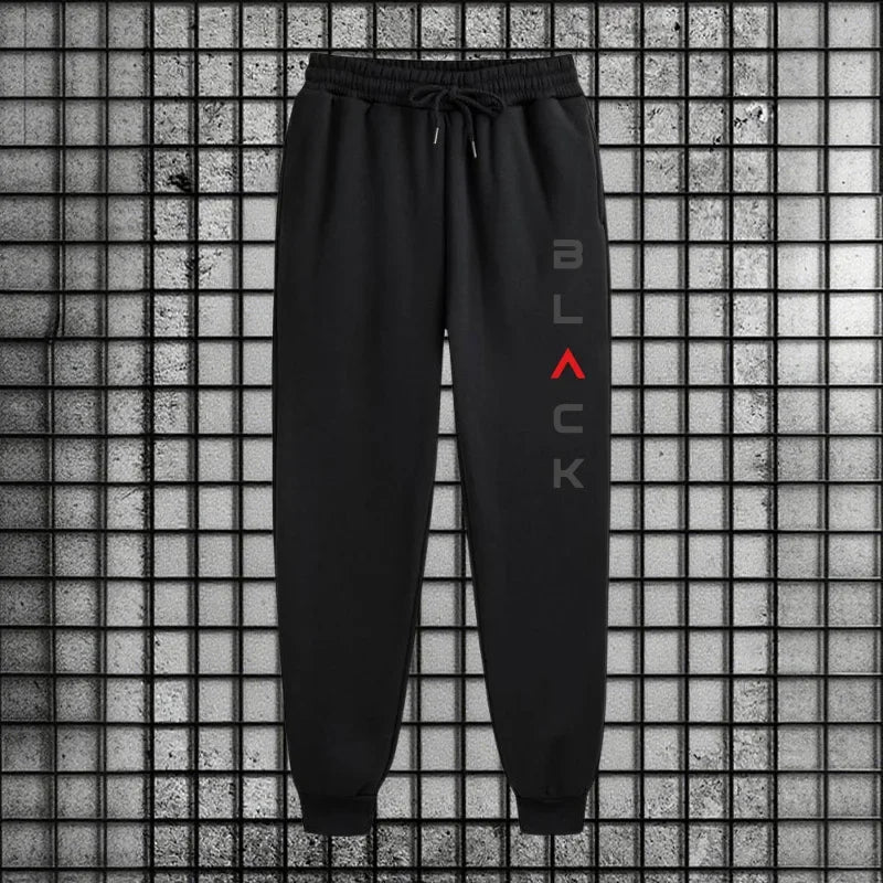 2025 New Arrival Men's Tracksuit Black Letter Print Sweatshirt + Pants Urban Causal Fashion Sportswear Fall/winter Sports Suit