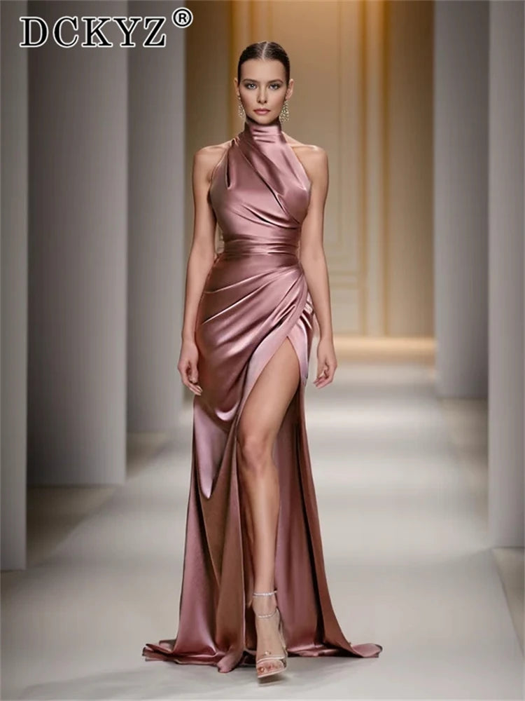 Evening wear Dresses: Evening Party Dresses Women Sleeveless Backless