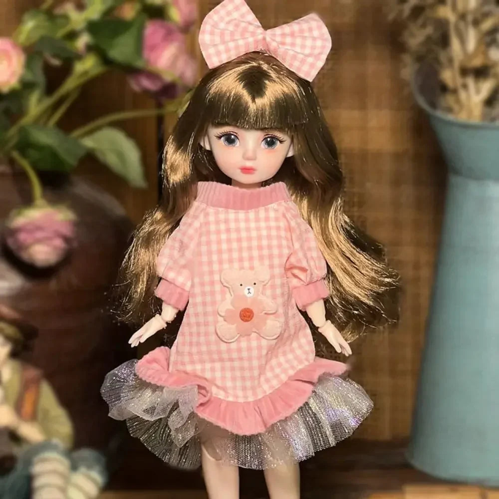 Ball jointed Doll Toys Bjd Dolls For Girls Dolls 1/6 Starry Gray Eyes 30cm Lolita Fashion Dress DIY Toy Children Birthday Gifts