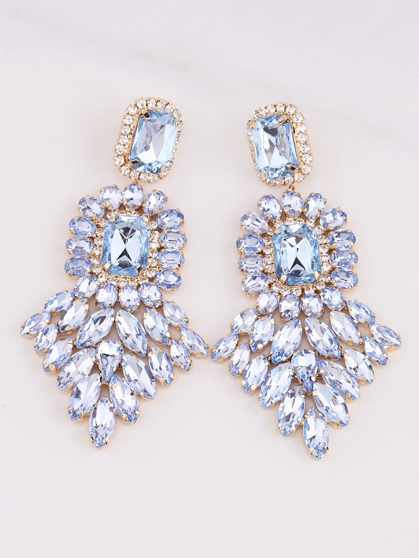 New Crystal Dangle Earrings For Women Rhinestone Earrings Weddings Ladies Party Fashion Jewelry Accessories Wholesale Gifts