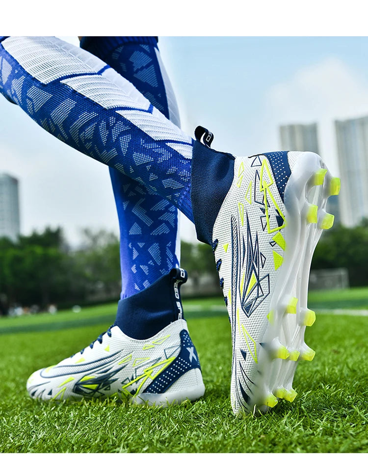 Men Sneakers Soccer Shoes Cleats Breathable Adult Kids TF/FG Football Boots