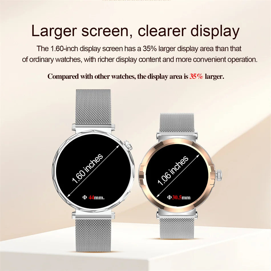 Fashion Women's Smart Watch AMOLED HD Screen Health Monitoring GPS Sports Track Watch Bluetooth Call Smartwatch Android IOS