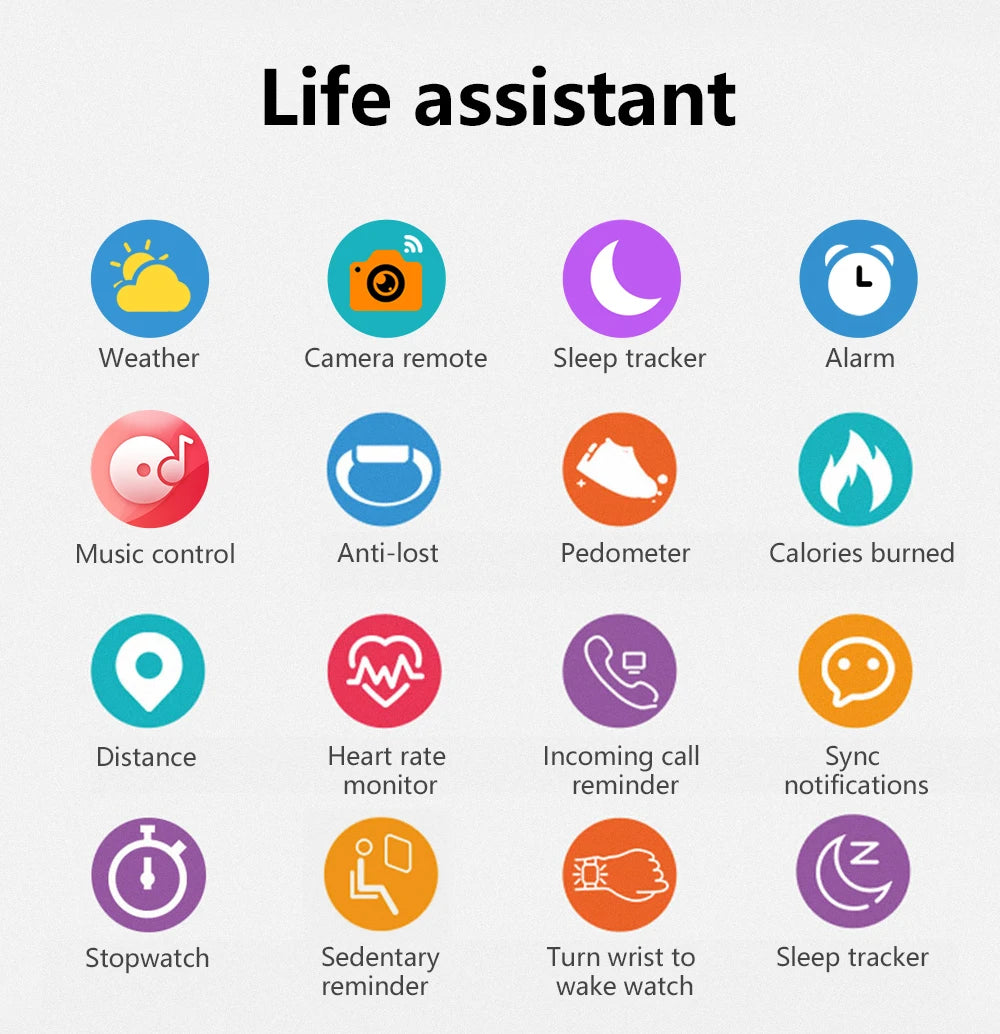 Sport Smart Watch Fitness Clock Health Monitor Waterproof Smartwatch Bluetooth Call Watches for Men Women IOS Android Phone 2025