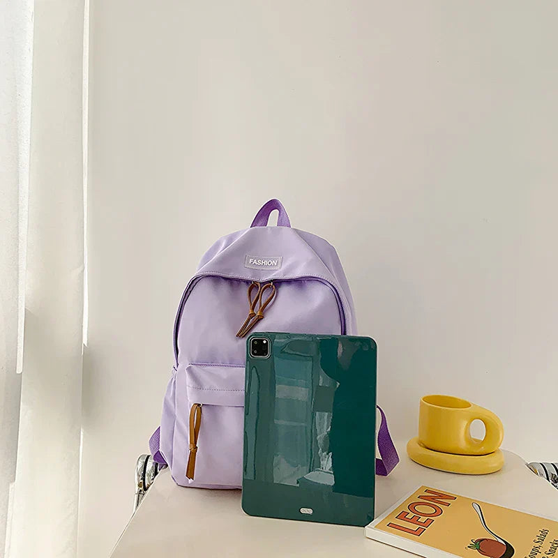 Kawaii Large-capacity All-match Backpack Korean Version Simple Storage Bag Back to School Office Supplies Cute Stationery