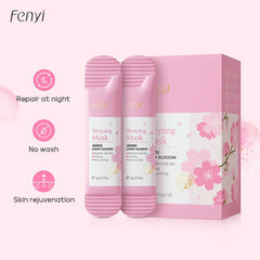 20pcs Sakura Moisturizing Sleeping Mask Anti Wrinkle Nourishing Skin Care Whitening Oil-Control Anti-Aging Portable Facial Mask