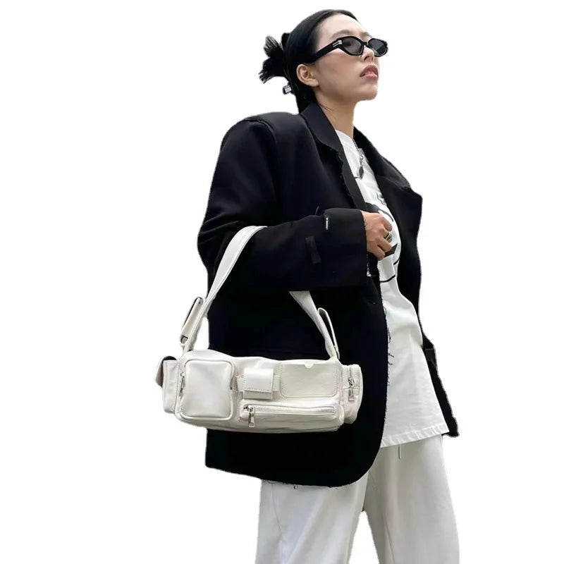 Simple PU Leather Branded Multi-function Crossbody Handbags and Purses Spring