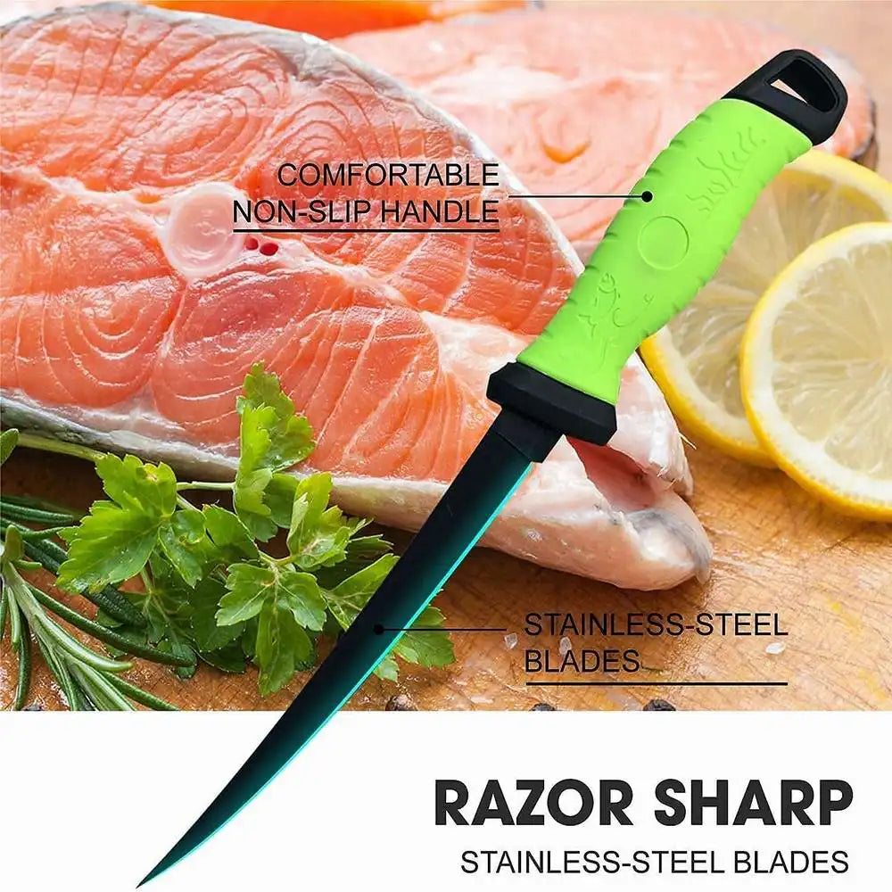 Fish Fillet Knife 5"-9" Professional Boning Knife Stainless Steel Slicing Knife Meat Chef