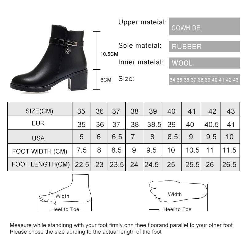 Women's Snow Boots Large Size Warm Wool Women's Winter Boots Non-slip
