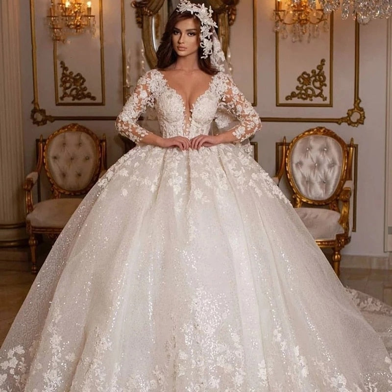 White Bridesmaid Dresses: Wedding Dresses Princess Ball Gown Beading Bridal Gowns