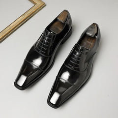 Italian Patent Leather Mens Formal Shoes Luxury Brand Handmade