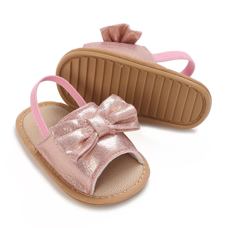Baby Girl Princess Casual Sandals Bow Classic Retro Leather Multi Color