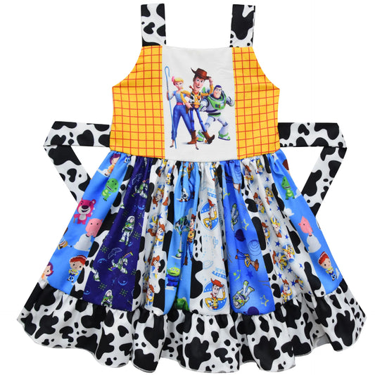 Toy Story Girl Jessie Dress Cartoon Clothes Baby Cowgirl Costume Child Cosplay Buzz