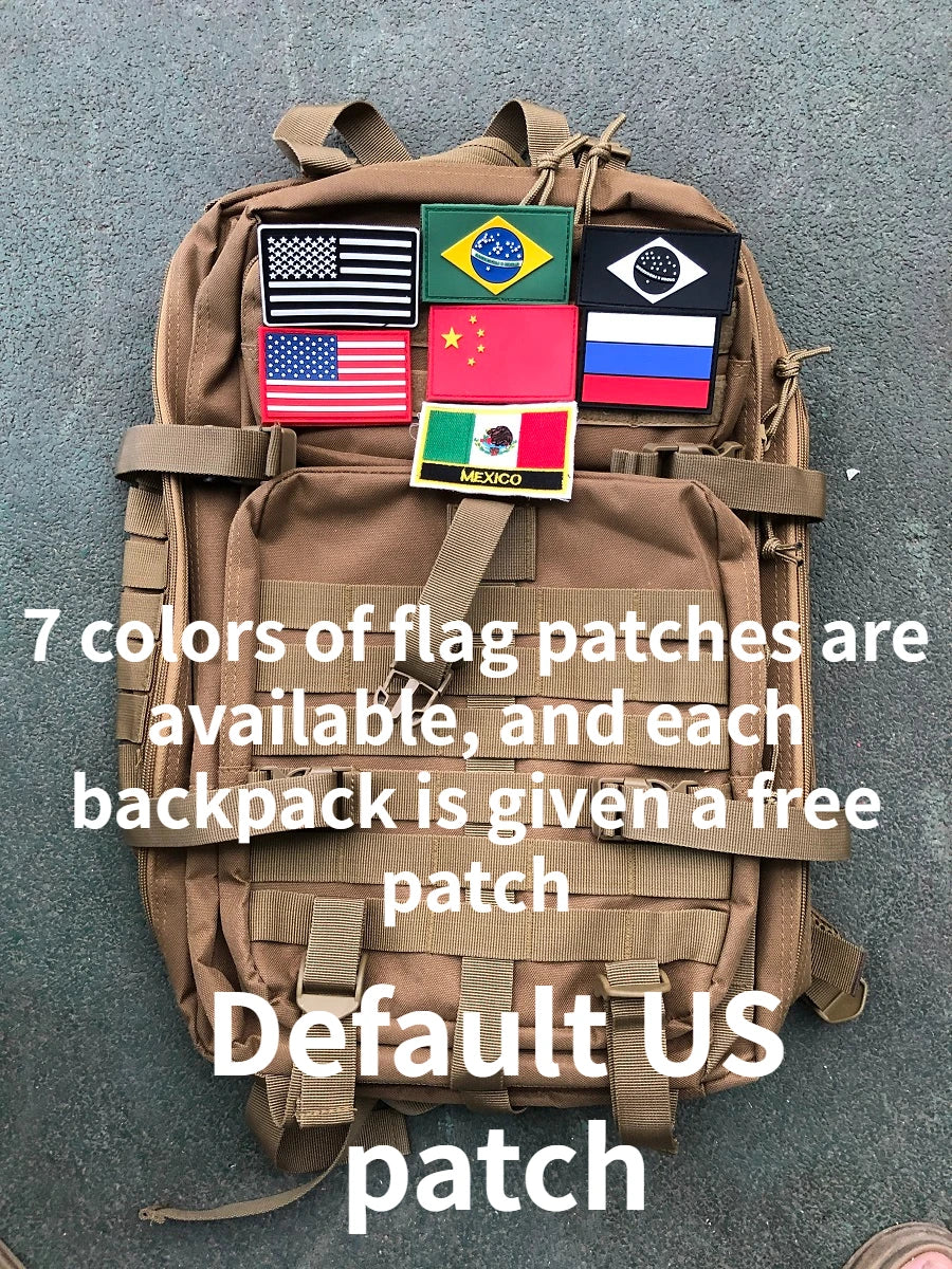 25L/50L Tactical Backpack Bag Hunting MOLLE Backpack GYM For Men EDC Outdoor Hiking Rucksack Witch 2 Bottle Holders