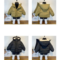 2023 Winter Boys Jacket Children Clothing Keep Warm Cotton Thicken Coats