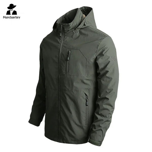 Unload Thin Jacket Men Waterproof Windproof Special Forces Hooded Climbing Coats