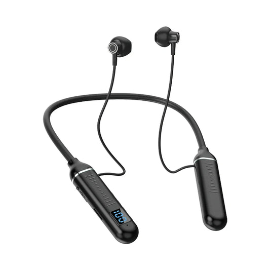 Wireless Headset 5.3 Neck Strap Headset Gaming LED display Stereo Sports headset with magnetic earbuds