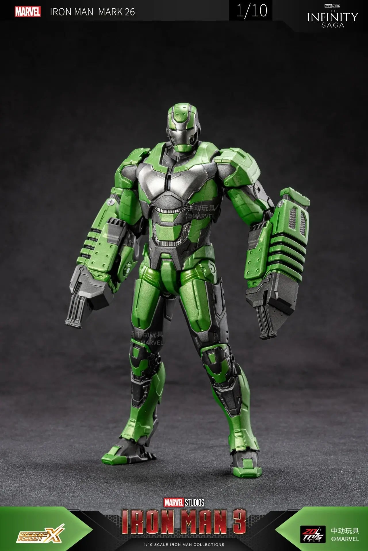 1:10 ZD Toys Iron Man MK38 Igor MK25 Striker MK26 Gamma MK36 Peacemaker MK40 MK15 Sneaky Action Figure Collections Gift