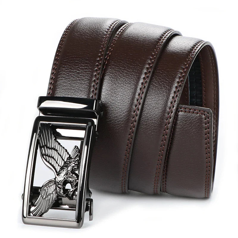Men's Belt With Alloy Automatic Buckle, Fashion Men's Business Leisure Belt