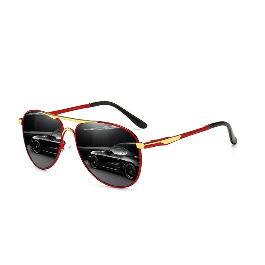Luxury Oversized Metal Pilot Sunglasses Men Women Driving Fishing Sun Glasses Male Female Sunglass Man Eyewear