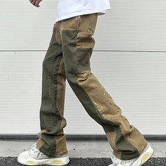 Baggy Y2K Jeans: Men Denim Logging Pants