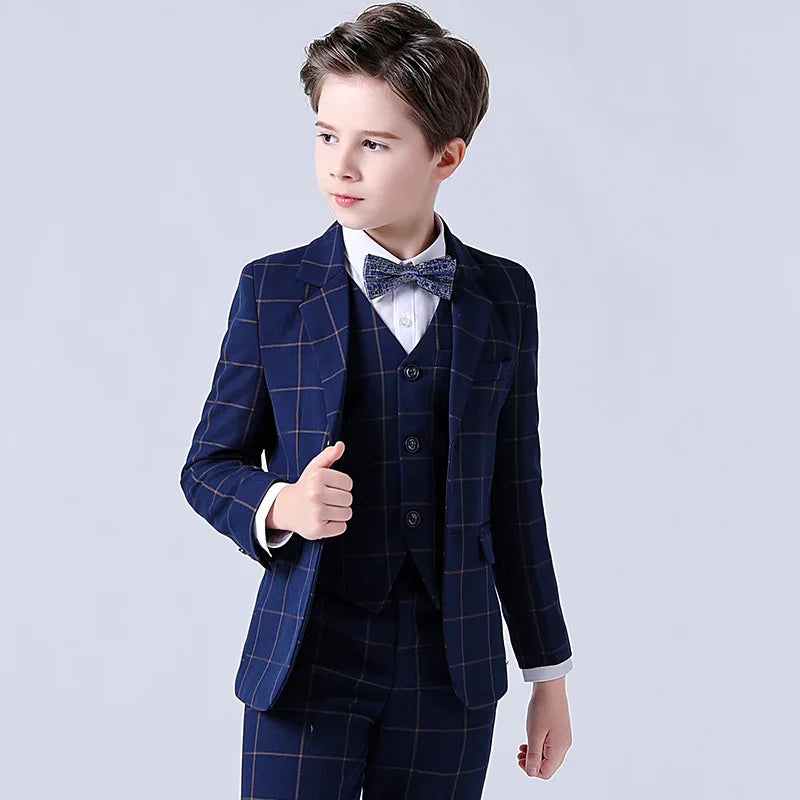 Children Boys Wedding Suit 1-14 Years Teenager Kids Suits Outfits Set Formal Elegant Suit For Children All Seasons Baby Boy Suit