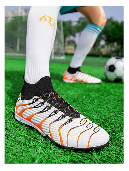 Soccer Cleats Men Sneakers Soccer Shoes Breathable Adult Kids TF/FG Football Boots
