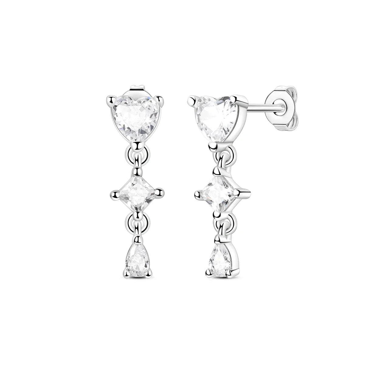 PANPOKI 925 Sterling Silver Multi Layer Starry Tassel Drop Earrings Women Earrings Charm Trend Versatile Party Jewelry Gifts