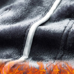 Winter Warm Fleece Trousers Men Thicken Business Stretch Slim Elastic Waist