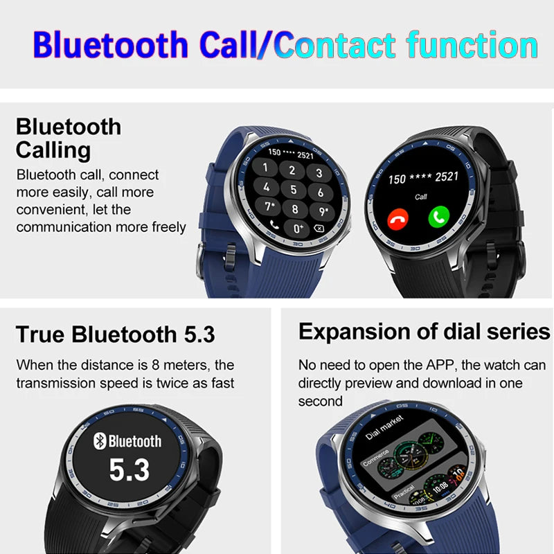 OPPO DT Watch X Bluetooth Call Smart Watch 4GB Memory Recording MP3+MP4 Playback 3D Visual Surround Smartwatches Men 2025 New