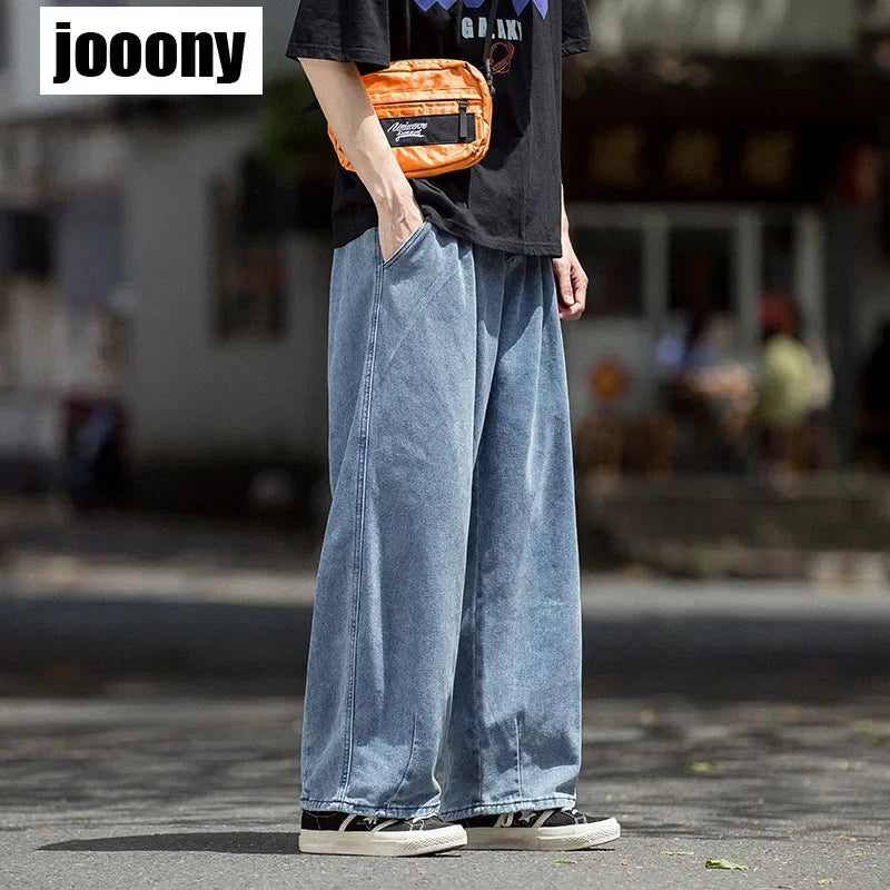 Men's Jeans Hip Hop Streetwear Skateboard Neutral Denim Trousers