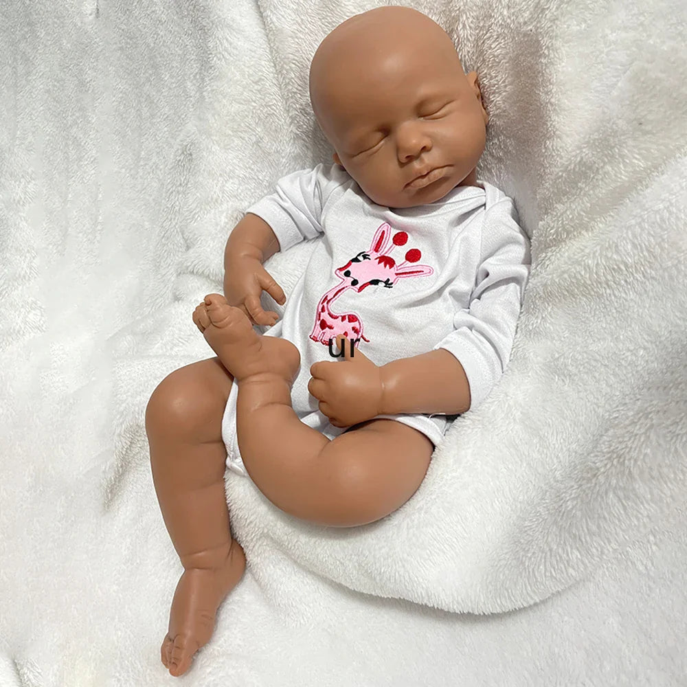 Full Body Silicone Reborn Baby Girl Loulou 20Inch 1:1 Lifelike Silicone Bebe Washable Newborn Dolls for Kids Teaching