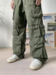 Cargo Pants Multi-pocket Overalls Men Harajuku Casual Women Baggy Trousers