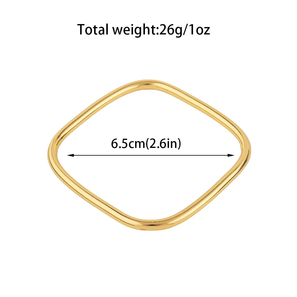 316L stainless steel gold-plated bracelet Fashion Personality Simple Punk Retro Hip-hop High Temperament Bracelet