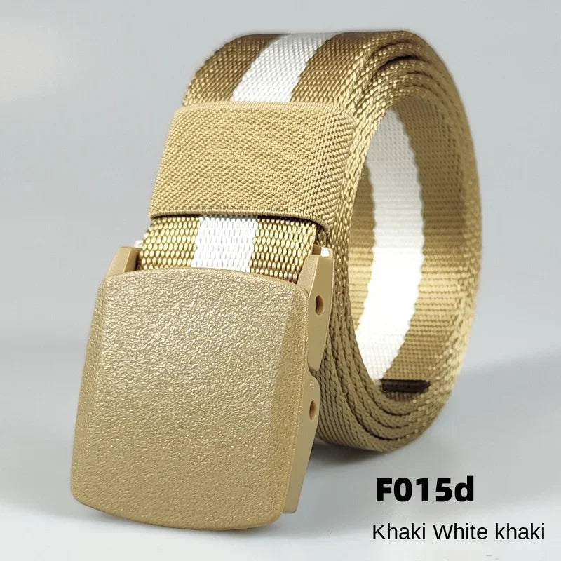 White Automatic Buckle Nylon Army Tactical Men Belt Military Waist Canvas Belt Outdoor Strap Travel Jeans Black Belts for Women