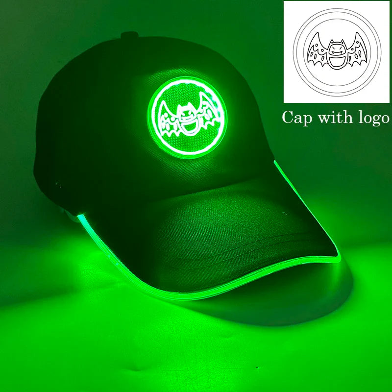 Wholesale Baseball Caps Night Glow Light Cap Boys Girls Fashion Headwear Costumes Accessory Caps Hats
