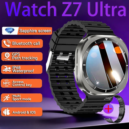 2025 New Watch 7 Ultra Smart Watch Men 3D Display Sport SmartWatch GPS NFC Compass Blood oxygen Smartwatch Women For Android IOS