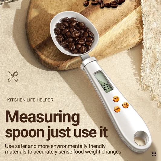 2 In 1 Digital Kitchen Spoon Scales Electronic Food Scale with Thermometer Probe for Milk