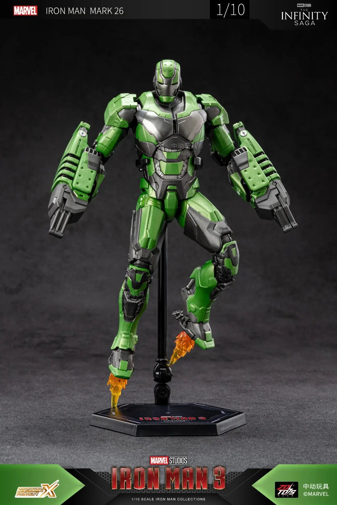 1:10 ZD Toys Iron Man MK38 Igor MK25 Striker MK26 Gamma MK36 Peacemaker MK40 MK15 Sneaky Action Figure Collections Gift