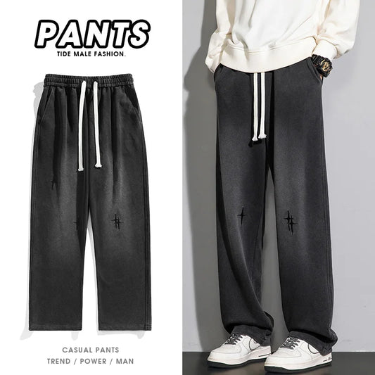 Casual Men's Pants Fashion black Baggy Y2K Streetwear jogger Wide Pants Mens