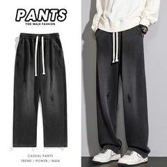 Casual Men's Pants Fashion black Baggy Y2K Streetwear jogger Wide Pants Mens